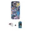 MARSİLYAN™- iPhone 13 Pro Max Kılıf Zirve Form Özel Seri - Siyah 18D Cam Ekran Koruyucu + Pers Alüminyum Kamera Lens - GI