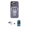MARSİLYAN™- iPhone 13 Pro Max Kılıf Zirve Form Özel Seri - Siyah 18D Cam Ekran Koruyucu + Pers Alüminyum Kamera Lens - GI