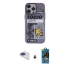 MARSİLYAN™- iPhone 13 Pro Max Kılıf Zirve Form Özel Seri - Siyah 18D Cam Ekran Koruyucu + Lacivert Pers Alüminyum Kamera Lens