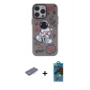 MARSİLYAN™- iPhone 13 Pro Max Kılıf Zirve Form Özel Seri - Siyah 18D Cam Ekran Koruyucu + Renkli Kamera Lens Koruma Cam - PE