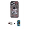 MARSİLYAN™- iPhone 13 Pro Max Kılıf Zirve Form Özel Seri - Siyah 18D Cam Ekran Koruyucu + Rainbow Kamera Lens Koruma Cam - KI