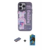 MARSİLYAN™- iPhone 13 Pro Max Kılıf Zirve Form Özel Seri - Siyah 18D Cam Ekran Koruyucu + Renkli Kamera Lens Koruma Cam - TU