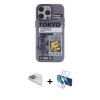 MARSİLYAN™- iPhone 13 Pro Max Kılıf Zirve Form Özel Seri - Siyah 3D Antistatik Cam Ekran Koruyucu + Pers Alüminyum Kamera Lens - SABE
