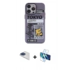 MARSİLYAN™- iPhone 13 Pro Max Kılıf Zirve Form Özel Seri - Siyah 3D Antistatik Cam Ekran Koruyucu + Pers Alüminyum Kamera Lens - LT