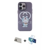 MARSİLYAN™- iPhone 13 Pro Max Kılıf Zirve Form Özel Seri - Siyah 3D Antistatik Cam Ekran Koruyucu + Rainbow Kamera Lens Koruma Cam - REGD