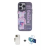 MARSİLYAN™- iPhone 13 Pro Max Kılıf Zirve Form Özel Seri - Siyah 3D Antistatik Cam Ekran Koruyucu + Shine Kamera Lens - GD