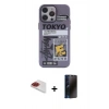 MARSİLYAN™- iPhone 13 Pro Max Kılıf Zirve Form Özel Seri - Siyah 3D Antistatik Hayalet Cam Ekran Koruyucu + Pers Alüminyum Kamera Lens - KI