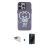 MARSİLYAN™- iPhone 13 Pro Max Kılıf Zirve Form Özel Seri - Siyah 3D Antistatik Hayalet Cam Ekran Koruyucu + Pers Alüminyum Kamera Lens - GD