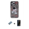 MARSİLYAN™- iPhone 13 Pro Max Kılıf Zirve Form Özel Seri - Siyah 3D Antistatik Hayalet Cam Ekran Koruyucu + Shine Kamera Lens Koruma Cam - GI