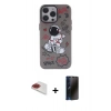 MARSİLYAN™- iPhone 13 Pro Max Kılıf Zirve Form Özel Seri - Siyah 3D Antistatik Hayalet Cam Ekran Koruyucu + Pers Alüminyum Kamera Lens - KI
