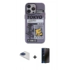 MARSİLYAN™- iPhone 13 Pro Max Kılıf Zirve Form Özel Seri - Siyah 3D Antistatik Hayalet Cam Ekran Koruyucu + Pers Alüminyum Kamera Lens - LT