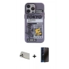 MARSİLYAN™- iPhone 13 Pro Max Kılıf Zirve Form Özel Seri - Siyah 3D Antistatik Hayalet Cam Ekran Koruyucu + Beyaz Rainbow Kamera Lens Koruma Cam