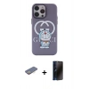 MARSİLYAN™- iPhone 13 Pro Max Kılıf Zirve Form Özel Seri - Siyah 3D Antistatik Hayalet Cam Ekran Koruyucu + Renkli Kamera Lens Koruma Cam - SI