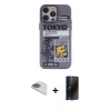 MARSİLYAN™- iPhone 13 Pro Max Kılıf Zirve Form Özel Seri - Siyah 3D Antistatik Hayalet Cam Ekran Koruyucu + Pers Alüminyum Kamera Lens - GD