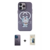 MARSİLYAN™- iPhone 13 Pro Max Kılıf Zirve Form Özel Seri - Siyah 6D Mat Seramik Hayalet Nano Ekran Koruyucu + Neon Fosforlu Kamera Lens - MI