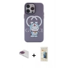 MARSİLYAN™- iPhone 13 Pro Max Kılıf Zirve Form Özel Seri - Siyah 6D Mat Seramik Hayalet Nano Ekran Koruyucu + Gökkuşağı Pers Alüminyum Kamera Lens