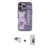 MARSİLYAN™- iPhone 13 Pro Max Kılıf Zirve Form Özel Seri - Siyah 6D Mat Seramik Hayalet Nano Ekran Koruyucu + Gökkuşağı Pers Alüminyum Kamera Lens
