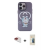 MARSİLYAN™- iPhone 13 Pro Max Kılıf Zirve Form Özel Seri - Siyah 6D Mat Seramik Hayalet Nano Ekran Koruyucu + Pers Alüminyum Kamera Lens - KI