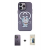 MARSİLYAN™- iPhone 13 Pro Max Kılıf Zirve Form Özel Seri - Siyah 6D Mat Seramik Hayalet Nano Ekran Koruyucu + Neon Fosforlu Kamera Lens - BZ