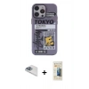 MARSİLYAN™- iPhone 13 Pro Max Kılıf Zirve Form Özel Seri - Siyah 6D Mat Seramik Hayalet Nano Ekran Koruyucu + Pers Alüminyum Kamera Lens - SABE