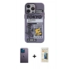 MARSİLYAN™- iPhone 13 Pro Max Kılıf Zirve Form Özel Seri - Siyah 6D Mat Seramik Hayalet Nano Ekran Koruyucu + Neon Fosforlu Kamera Lens - MI