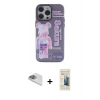 MARSİLYAN™- iPhone 13 Pro Max Kılıf Zirve Form Özel Seri - Siyah 6D Mat Seramik Hayalet Nano Ekran Koruyucu + Pers Alüminyum Kamera Lens - SABE