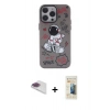 MARSİLYAN™- iPhone 13 Pro Max Kılıf Zirve Form Özel Seri - Siyah 6D Mat Seramik Hayalet Nano Ekran Koruyucu + Gökkuşağı Pers Alüminyum Kamera Lens