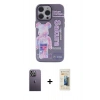 MARSİLYAN™- iPhone 13 Pro Max Kılıf Zirve Form Özel Seri - Siyah 6D Mat Seramik Hayalet Nano Ekran Koruyucu + Neon Fosforlu Kamera Lens - BZ