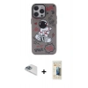 MARSİLYAN™- iPhone 13 Pro Max Kılıf Zirve Form Özel Seri - Siyah 6D Mat Seramik Hayalet Nano Ekran Koruyucu + Pers Alüminyum Kamera Lens - SABE