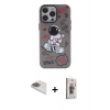 MARSİLYAN™- iPhone 13 Pro Max Kılıf Zirve Form Özel Seri - Siyah Bilvis 3D Cam Ekran Koruyucu + Pers Alüminyum Kamera Lens - GD