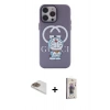 MARSİLYAN™- iPhone 13 Pro Max Kılıf Zirve Form Özel Seri - Siyah Bilvis 3D Cam Ekran Koruyucu + Pers Alüminyum Kamera Lens - GD