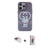 MARSİLYAN™- iPhone 13 Pro Max Kılıf Zirve Form Özel Seri - Siyah Bilvis 3D Cam Ekran Koruyucu + Pers Alüminyum Kamera Lens - GI