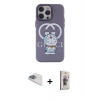 MARSİLYAN™- iPhone 13 Pro Max Kılıf Zirve Form Özel Seri - Siyah Bilvis 3D Cam Ekran Koruyucu + Pers Alüminyum Kamera Lens - SABE
