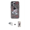 MARSİLYAN™- iPhone 13 Pro Max Kılıf Zirve Form Özel Seri - Siyah Bilvis 3D Cam Ekran Koruyucu + Pers Alüminyum Kamera Lens - SABE