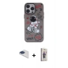 MARSİLYAN™- iPhone 13 Pro Max Kılıf Zirve Form Özel Seri - Siyah Bilvis 3D Cam Ekran Koruyucu + Pers Alüminyum Kamera Lens - LT