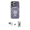 MARSİLYAN™- iPhone 13 Pro Max Kılıf Zirve Form Özel Seri - Siyah Bilvis 3D Cam Ekran Koruyucu + Pers Alüminyum Kamera Lens - LT