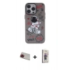 MARSİLYAN™- iPhone 13 Pro Max Kılıf Zirve Form Özel Seri - Siyah Bilvis 3D Cam Ekran Koruyucu + Rainbow Kamera Lens Koruma Cam - KI