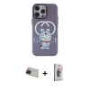 MARSİLYAN™- iPhone 13 Pro Max Kılıf Zirve Form Özel Seri - Siyah Bilvis 3D Cam Ekran Koruyucu + Rainbow Kamera Lens Koruma Cam - KI