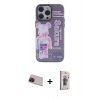 MARSİLYAN™- iPhone 13 Pro Max Kılıf Zirve Form Özel Seri - Siyah Bilvis 3D Cam Ekran Koruyucu + Rainbow Kamera Lens Koruma Cam - KI