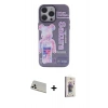 MARSİLYAN™- iPhone 13 Pro Max Kılıf Zirve Form Özel Seri - Siyah Bilvis 3D Cam Ekran Koruyucu + Rainbow Kamera Lens Koruma Cam - BZ