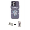 MARSİLYAN™- iPhone 13 Pro Max Kılıf Zirve Form Özel Seri - Siyah Bilvis 3D Cam Ekran Koruyucu + Rainbow Kamera Lens Koruma Cam - REGD