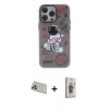 MARSİLYAN™- iPhone 13 Pro Max Kılıf Zirve Form Özel Seri - Siyah Bilvis 3D Cam Ekran Koruyucu + Rainbow Kamera Lens Koruma Cam - REGD
