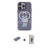 MARSİLYAN™- iPhone 13 Pro Max Kılıf Zirve Form Özel Seri - Siyah Bilvis 3D Cam Ekran Koruyucu + Renkli Kamera Lens Koruma Cam - TU
