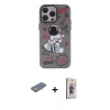 MARSİLYAN™- iPhone 13 Pro Max Kılıf Zirve Form Özel Seri - Siyah Bilvis 3D Cam Ekran Koruyucu + Renkli Kamera Lens Koruma Cam - SI