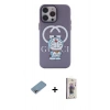 MARSİLYAN™- iPhone 13 Pro Max Kılıf Zirve Form Özel Seri - Siyah Bilvis 3D Cam Ekran Koruyucu + Shine Kamera Lens Koruma Cam - GI