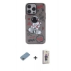 MARSİLYAN™- iPhone 13 Pro Max Kılıf Zirve Form Özel Seri - Siyah Bilvis 3D Cam Ekran Koruyucu + Shine Kamera Lens Koruma Cam - GI