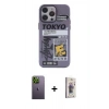 MARSİLYAN™- iPhone 13 Pro Max Kılıf Zirve Form Özel Seri - Siyah Bilvis 3D Cam Ekran Koruyucu + Yeşil Neon Fosforlu Kamera Lens