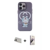 MARSİLYAN™- iPhone 13 Pro Max Kılıf Zirve Form Özel Seri - Siyah Bilvis 3D Mat Cam Ekran Koruyucu + Rainbow Kamera Lens Koruma Cam - BZ