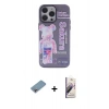 MARSİLYAN™- iPhone 13 Pro Max Kılıf Zirve Form Özel Seri - Siyah Bilvis 3D Mat Cam Ekran Koruyucu + Shine Kamera Lens Koruma Cam - GI