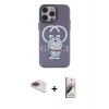 MARSİLYAN™- iPhone 13 Pro Max Kılıf Zirve Form Özel Seri - Siyah Bilvis 3D Mat Cam Ekran Koruyucu + Gökkuşağı Pers Alüminyum Kamera Lens
